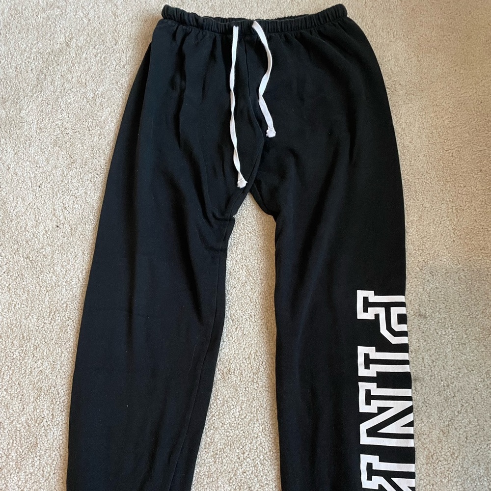 XS PINK Black Sweatpants